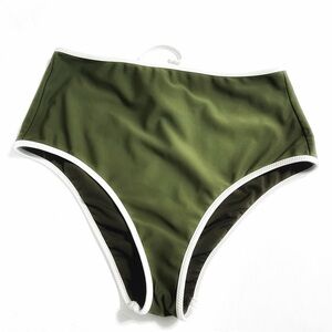 Aerie High Waisted Full Coverage 
Bikini Bottom In Army Green Size M